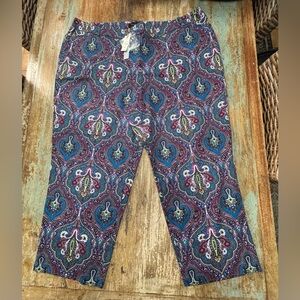 Talbots Curvy Blue, Red, Purple Chinos, NWT, Size 20w